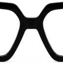 Zeelool Fashion Oversized Square Blue Light Blocking Glasses for Women Men ZJGA574067 (Black)