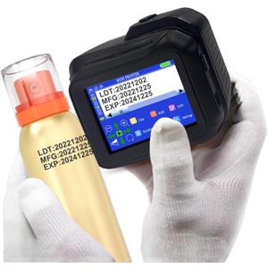 Portable Mini Handheld Inkjet Printer PC98 for Flat and Curved Surface, with Touch Screen Quick-Drying Ink Cartridge, 0.5" Print Height for Label Logo Date Code Text Number Image
