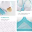 RUNNING GIRL Y-Back Sports Bras for Women, Medium Impact Wirefree Padded Bra Workout Crop Top Longline Sports Bra Push up (Green, XL)