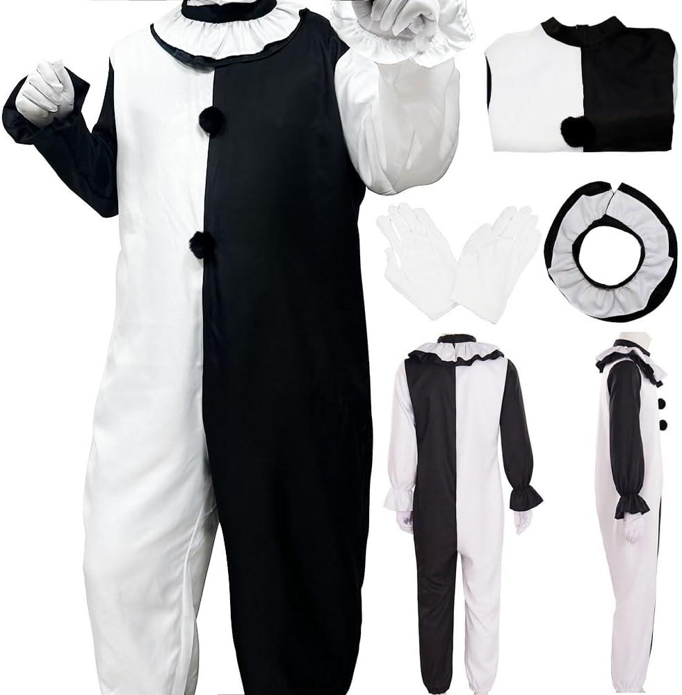 Clown Costume Cosplay Clown Outfit Movie NOT Head Cover Adult Halloween (Medium)