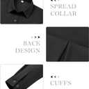 siliteelon Button Down Shirts for Women Floral Printed Long Sleeve Cotton Shirt Work Office Bluose Business Casual Top (Black, XS)