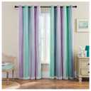 Purple Grey Curtains for Kids Bedroom, Princess Room Decor Green Curtain, Cute Curtains Blackout, Curtains Girls Bedroom 63 inchs Long 34 inches Wide 2 Panels