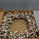 Yawwind 20 Inches White Winter Wreath Winter Wreaths for Front Door White Berry Wreath for Farmhouse Indoors Outside Kitchen Wall Porch Christmas Winter