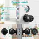 Smart Lock Fingerprint Door Lock, 5-in-1 Keyless Entry Door Handle with Keypad & Doorbell, Touch/Code/Card/Key/App Control for Home Office Airbnb