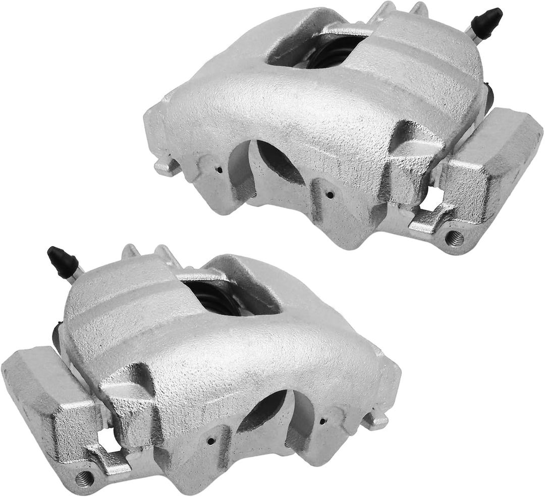 Brake Caliper Front Driver and Passenger Side Caliper with Bracket Caliper for 19-B2590A 19-B2591A Compatible with 2003-2007 Volvo XC70;2001-2007 Volvo V70;2001-2007 Volvo S60, set of 2