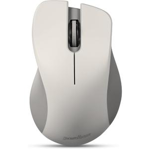 Perixx PERIMICE-621M Wireless Mouse - Silent Click with Ergo Design - Compatible for Desktop and Laptop PC - Wireless 2.4 GHz - Beige