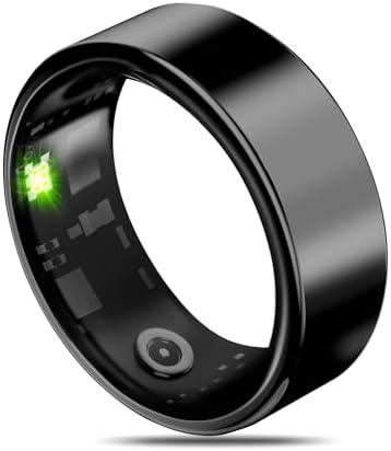 Smart Health Ring for Women Men Fitness Tracker with Heart Rate, Blood Oxygen, Blood Pressure, Sleep Monitoring, Step Counting, IP68 Waterproof for iOS and Android, No APP Fee, Xmas Gifts, Brown 10