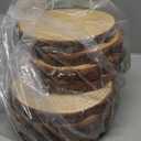 8 PCS 7-8 Inch Natural Wood Slices, Unfinished Pine Wood Circles with Barks for Coasters, DIY Crafts, Christmas Rustic Wedding Ornaments and Centerpieces by GNIEMCKIN