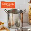 IMUSA 8 Quart Stainless Steel Stock Pot with Lid, Silver