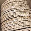 36 Pack 12IN Round Woven Placemats, Natural Bulrush Boho Farmhouse Mats