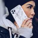 FELONY CASE for iPhone 14 Pro Max - Stylish White Polished Marble Phone Cover - Anti-Scratch, 360 Shockproof Protective Cases for Apple iPhone