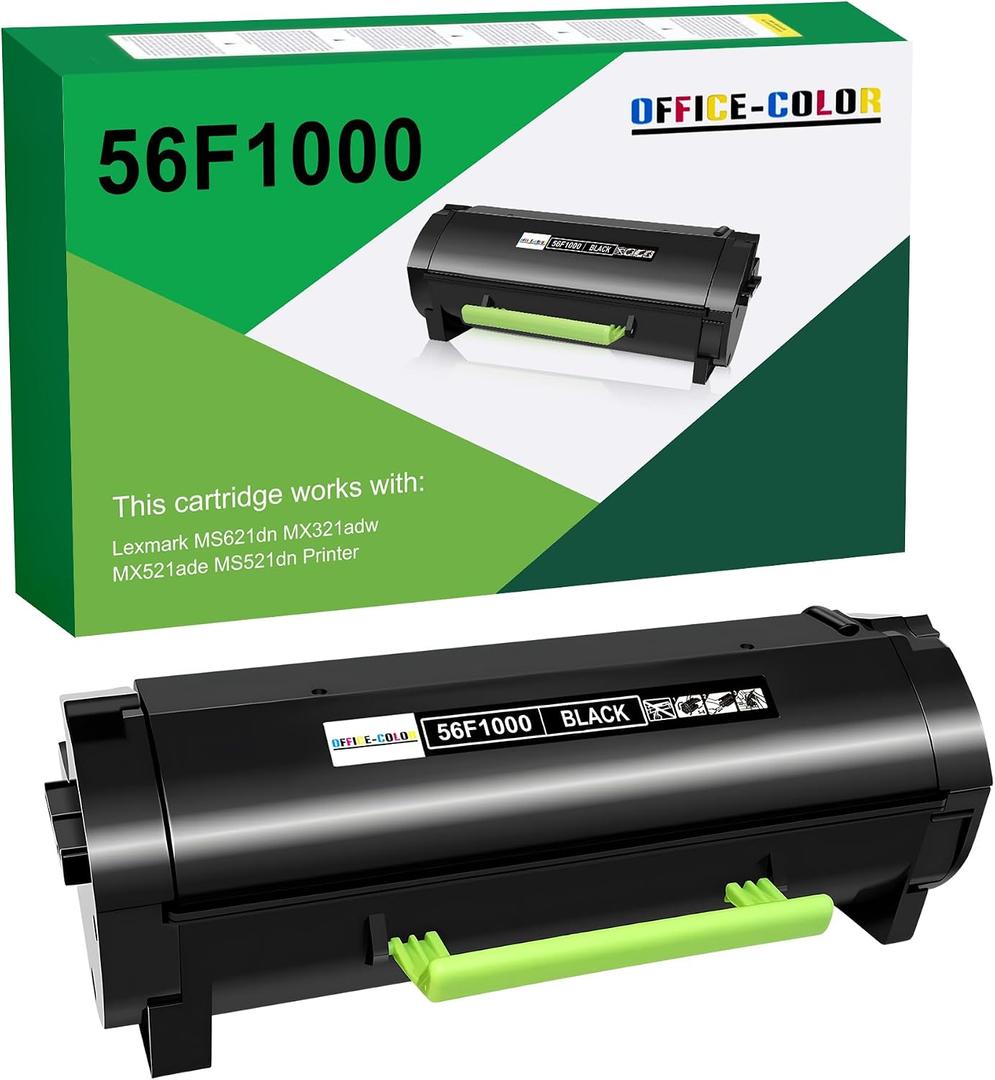 56F1000 Toner Cartridge Replacement for Lexmark MS321 MS321dn MS521dn MS621dn MS421 MS421dw MX321 MX421 MX522 MX622 MX622adhe MX521 MX521de MX521ade Toner
