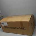 THE BLOOM TIMES 5ft Spiral Topiary Trees Artificial Outdoor Set of 2, Faux Boxwood Plants Outside - All-Year Green Fake Twisted Tree for Garden Front Porch Planter Decor 5 Foot