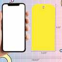 100 Yellow Plastic Shipping Tags - Durable, Writable, Heavy Duty, Waterproof, Reinforced for Repair Equipment & Car Parts Inventory (6 1/4" x 3 1/8")