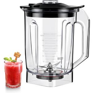 Official 56oz Replacement Blender Cup & Lid, Eastman Tritan BPA-Free, Compatible with Reslee 126/117 Series Blenders, Dishwasher Safe