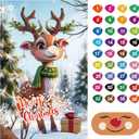 Christmas Series Pin The Nose On The Reindeer,Classic Game for Kids and Adults in Christmas Party Home Family Gathering Theme Party