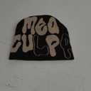 KORADI Women's Beanie Hat MEA Culpa Word Head Toque Men's Y2K Stylish Beanie Hats Winter Knit Cap for Gifts
 Brown