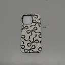 for iPhone 15 Pro Max Case,HL2 Aesthetic Black Bow Hybrid 2 Layer Hard Shell Silicone Protective Pattern Design Case