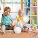 ddLUCK Sensory Activity Ball, Silicone Fidget Toys for Autism, ADHD, Stress & Anxiety Relief, 10 Colors Silent Calming Travel Play Fidgets Toy Balls for Kids 3+ & Adults with 20 Strings (White)