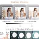 22.8"x 18.1" Vanity Mirror Makeup Mirror with Lights,10X Large Hollywood Lighted Vanity Mirror with 15 Dimmable LED Bulbs,3 Color Modes,Touch Control for Bedroom,Tabletop or Wall-Mounted