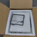 HSDSH 4 Pcs Glass Picture Frame for DIY Pressed Flower, Golden Hanging Photo Frame Clear Glass Artwork Display Frame with Chain for Dried Plant Gallery Wall Decor DIY Home Wall Art (Black)