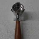 54mm Espresso Double Spouts Portafilter with 3 Ear, Espresso Accessories,Stainless Steel Basket and Wood Handle