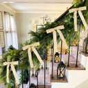 Artmag 24 Pcs Velvet Bows for Christmas Tree Rustic Bows Velvet Christmas Ornaments for Door Garland Wreath Gift Party Holiday Decoration (Width of 1 Inch,Beige)