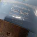 Whitmor 6-Hook Modern Industrial Wall Mounted Wooden Coat Rack