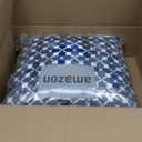 Outdoor/Indoor Throw Pillows, Pack of 2 Waterproof Decorative Throw Pillows with Inserts, 18x18 Square Pillows for Bed, Couch, Sofa and Patio Furniture (Blue White With Plaid)