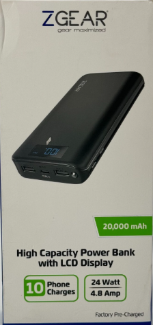 ZGear 20,000Mah DO W/Type C Power Bank
