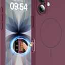 Magnetic for iPhone 17 Case, Compatible with MagSafe, Integrated Silicone Camera Control Cover Protection, 3.0mm Thicken Silicone Phone Cover for 17 6.3", Wine Red