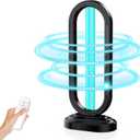 UV Light Sanitizer, Ultraviolet Lamp with Remote Control for Bed Bugs and Dust Mites, Home Disinfection Device UV Lamp for Home, Room & Kitchen, Ultraviolet Light with 3 Speed Timings