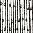 Wood Beaded Curtain 35.5"x75" Doorway Room Divider Handmade Boho 38 Strands Bead Curtain for Hippie Bedroom, Living Room & Home Decor, Black Color