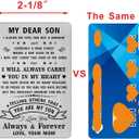 2 x Son Christmas Card Gifts - Son Birthday Card - Sons Christmas Birthday Graduation Wallet Cards Gifts