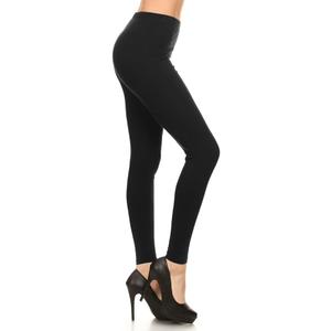 Women's Premium Quality Ultra Soft Solid Cotton Leggings, L-XL
