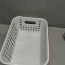 Really Good Stuff Medium Plastic Book Baskets, 11" x 7.5" x 4.5", 6 Pack, White, Versatile Storage Solution for Classroom, Home and Office, Toy Storage, Multi-Purpose