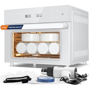 OMPERIO Sublimation Oven Machine for Tumblers, 32Qt 110V 1800W Convection Oven for Sublimation Blank Mugs Tumblers Bowls Glasses Bottles, 1 Heat Air Gun, 25 Shrink Wrap, 2 Heat Gloves, Heat Tape, Large