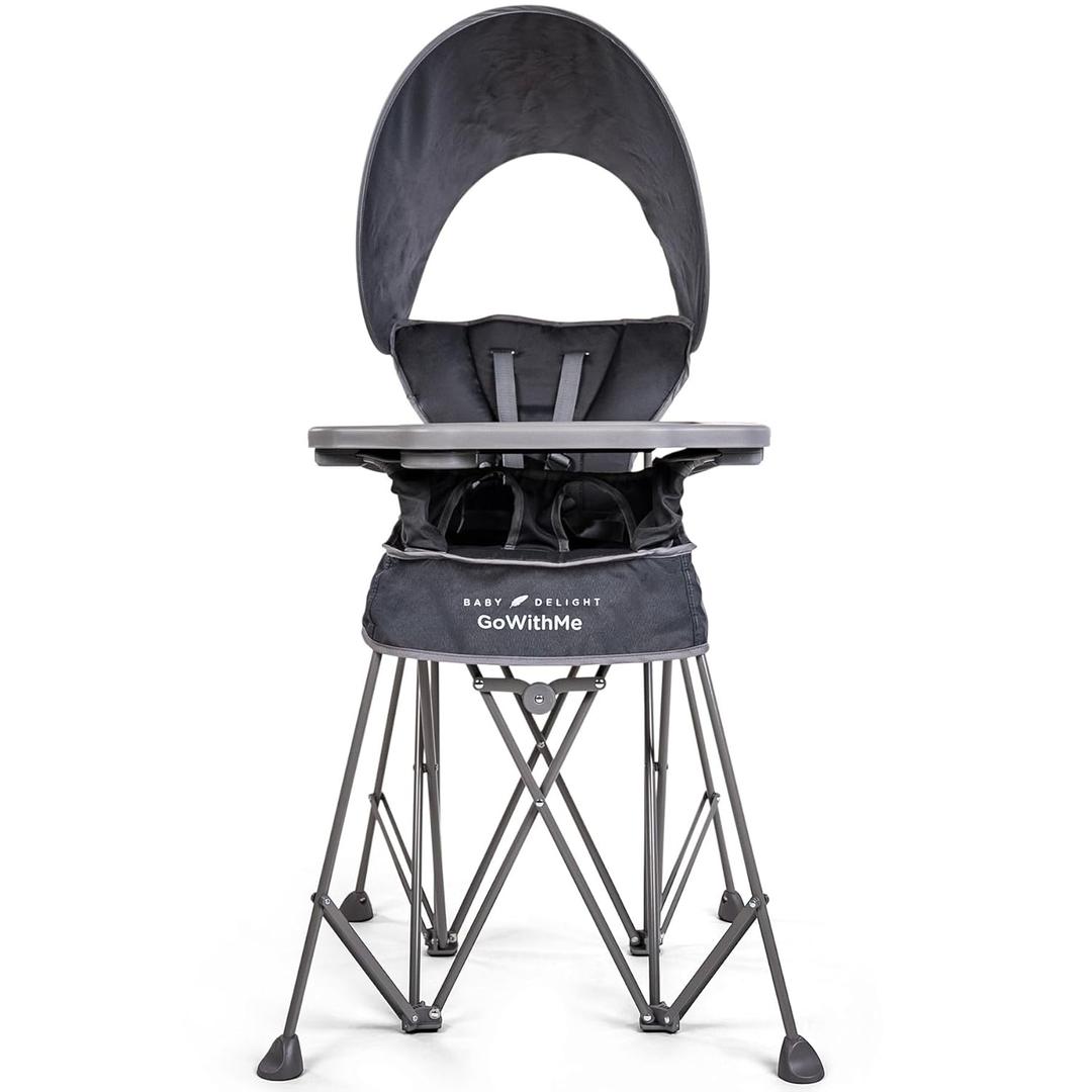 Baby Delight Go with Me Uplift Deluxe Portable High Chair | Sun Canopy | Indoor and Outdoor | Grey Baby Delight Go with Me Uplift Deluxe Portable High Chair | Sun Canopy | Indoor and Outdoor | Grey