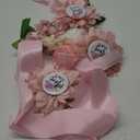 BumpPetal Flower Sash Set, Baby Shower Mom to Be Daddy to Be Corsage Pin, Pink Flower Belt for Maternity Dress, Pregnancy Photo Props Supplies, Gender Reveal Decorations