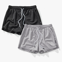 AIMPACT Mens Mesh Running Shorts 3 Inch Quick Dry Lightweight Gym Workout Athletic Shorts for Men with Pockets, S, Grey and Black