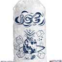 50 Pack Ice Bags 10 lb with Drawstring, Heavy-Duty Ice Bags for Ice Machine(2 Mils Thickness)