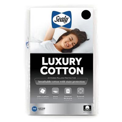 SEALY LUXURY COTTON PILLOW PROTECTOR KING SIZE