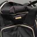 Large Cosmetic Bag with 3 Removable Case, Double Layer Travel Organizer with Inner Dividers and Makeup Brushes Storage Section, Black 