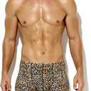 Arjen Kroos Men's Ice Silk Underwear 4 Pack Cooling Boxer Briefs for Men Quick Dry Trunks Underpants (S)