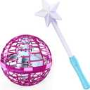 ATHLERIA Pink Flying Orb Ball with Wand,Cool Stuff Gadgets Christmas Birthday Presents Toys for Boy Girl Teens 6 7 8 9 10+ Year Old, Hover Boomerang Mini Drones for Kids,Flying Spinner