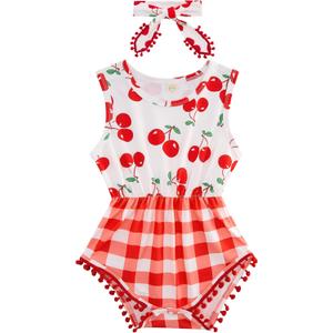 UNICOMIDEA 0-24 Months Baby Floral Romper Infant Playsuits Headband Jumpsuit Toddlers Outfits (White)