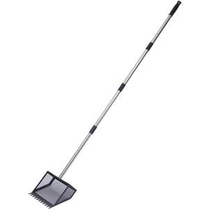 10-Inch Metal Chicken Poop Scooper & Rake with Long Stainless Steel Handle Coop Cleaning Tool