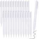 Cholemy 24 Pack Retractable Pens Bulk Pastel Gel Ink Pens 0.5mm Fine Point Tip Black Ink with Grip Smooth Writing for Journaling Note Taking School Supplies(White)