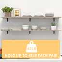 LSK 6PCS L Bracket, 6"2"(15050mm) Shelf Support Corner Bracket for Wooden Board, Max Load : 42lb, Black