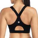 RUNNING GIRL High Impact Sports Bras for Women, High Support Running Adjustable Sports Bra Molded Cup Strappy (X-Large, Black)